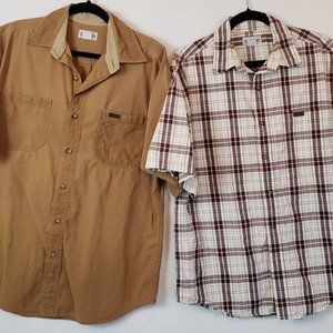 CARHARTT Button Down Men's shirts (2), Medium and Large
